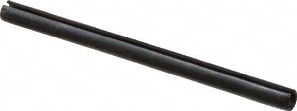 Made in USA - 1/8" Diam x 1-7/8" Long Slotted Spring Pin - Grade 1070-1090 Alloy Steel, Black Oxide Finish - Exact Tooling