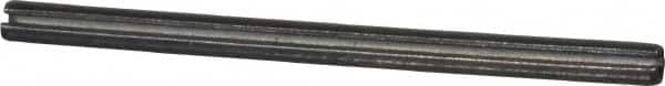 Made in USA - 1/8" Diam x 2" Long Slotted Spring Pin - Grade 1070-1090 Alloy Steel, Black Oxide Finish - Exact Tooling