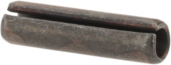 Made in USA - 3/16" Diam x 3/4" Long Slotted Spring Pin - Grade 1070-1090 Alloy Steel, Black Oxide Finish - Exact Tooling