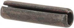 Made in USA - 3/16" Diam x 3/4" Long Slotted Spring Pin - Grade 1070-1090 Alloy Steel, Black Oxide Finish - Exact Tooling