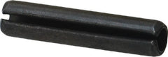 Made in USA - 3/16" Diam x 7/8" Long Slotted Spring Pin - Grade 1070-1090 Alloy Steel, Black Oxide Finish - Exact Tooling