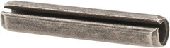 Made in USA - 3/16" Diam x 1" Long Slotted Spring Pin - Grade 1070-1090 Alloy Steel, Black Oxide Finish - Exact Tooling