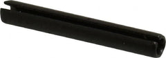 Made in USA - 3/16" Diam x 1-3/8" Long Slotted Spring Pin - Grade 1070-1090 Alloy Steel, Black Oxide Finish - Exact Tooling