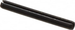 Made in USA - 3/16" Diam x 1-5/8" Long Slotted Spring Pin - Grade 1070-1090 Alloy Steel, Black Oxide Finish - Exact Tooling