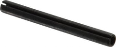 Made in USA - 3/16" Diam x 1-7/8" Long Slotted Spring Pin - Grade 1070-1090 Alloy Steel, Black Oxide Finish - Exact Tooling