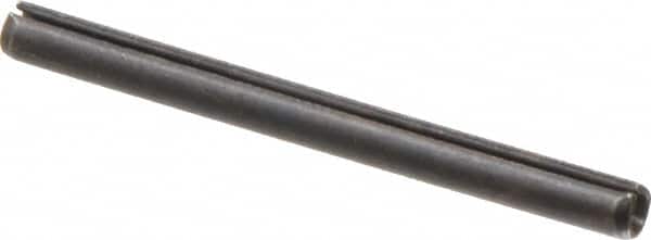 Made in USA - 3/16" Diam x 2-1/4" Long Slotted Spring Pin - Grade 1070-1090 Alloy Steel, Black Oxide Finish - Exact Tooling