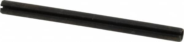 Made in USA - 3/16" Diam x 2-1/2" Long Slotted Spring Pin - Grade 1070-1090 Alloy Steel, Black Oxide Finish - Exact Tooling