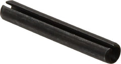 Made in USA - 1/4" Diam x 1-5/8" Long Slotted Spring Pin - Grade 1070-1090 Alloy Steel, Black Oxide Finish - Exact Tooling