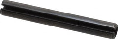 Made in USA - 1/4" Diam x 1-7/8" Long Slotted Spring Pin - Grade 1070-1090 Alloy Steel, Black Oxide Finish - Exact Tooling