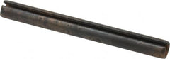 Made in USA - 1/4" Diam x 2-1/2" Long Slotted Spring Pin - Grade 1070-1090 Alloy Steel, Black Oxide Finish - Exact Tooling