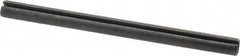 Made in USA - 1/4" Diam x 3-1/2" Long Slotted Spring Pin - Grade 1070-1090 Alloy Steel, Black Oxide Finish - Exact Tooling