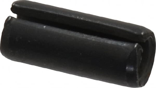 Made in USA - 5/16" Diam x 3/4" Long Slotted Spring Pin - Grade 1070-1090 Alloy Steel, Black Oxide Finish - Exact Tooling