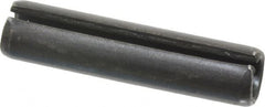 Made in USA - 5/16" Diam x 1-3/8" Long Slotted Spring Pin - Grade 1070-1090 Alloy Steel, Black Oxide Finish - Exact Tooling