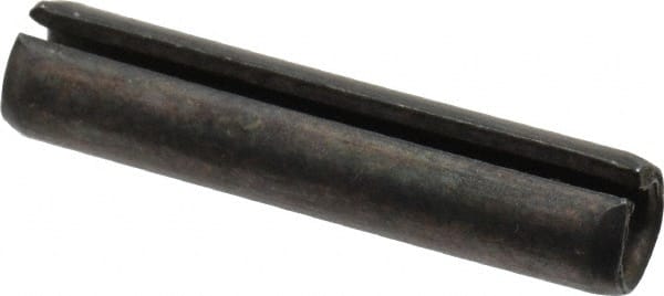 Made in USA - 5/16" Diam x 1-1/2" Long Slotted Spring Pin - Grade 1070-1090 Alloy Steel, Black Oxide Finish - Exact Tooling