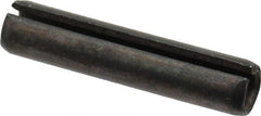 Made in USA - 5/16" Diam x 1-1/2" Long Slotted Spring Pin - Grade 1070-1090 Alloy Steel, Black Oxide Finish - Exact Tooling