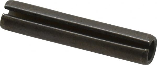 Made in USA - 5/16" Diam x 1-5/8" Long Slotted Spring Pin - Grade 1070-1090 Alloy Steel, Black Oxide Finish - Exact Tooling