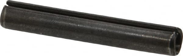 Made in USA - 5/16" Diam x 2" Long Slotted Spring Pin - Grade 1070-1090 Alloy Steel, Black Oxide Finish - Exact Tooling