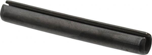 Made in USA - 5/16" Diam x 2-1/4" Long Slotted Spring Pin - Grade 1070-1090 Alloy Steel, Black Oxide Finish - Exact Tooling