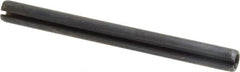 Made in USA - 5/16" Diam x 3-1/2" Long Slotted Spring Pin - Grade 1070-1090 Alloy Steel, Black Oxide Finish - Exact Tooling