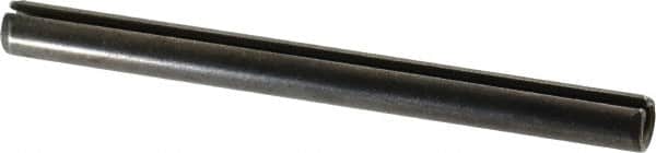 Made in USA - 5/16" Diam x 3-3/4" Long Slotted Spring Pin - Grade 1070-1090 Alloy Steel, Black Oxide Finish - Exact Tooling