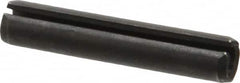 Made in USA - 3/8" Diam x 2" Long Slotted Spring Pin - Grade 1070-1090 Alloy Steel, Black Oxide Finish - Exact Tooling