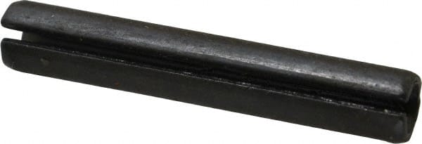 Made in USA - 3/8" Diam x 2-1/4" Long Slotted Spring Pin - Grade 1070-1090 Alloy Steel, Black Oxide Finish - Exact Tooling