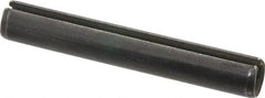 Made in USA - 3/8" Diam x 2-1/2" Long Slotted Spring Pin - Grade 1070-1090 Alloy Steel, Black Oxide Finish - Exact Tooling