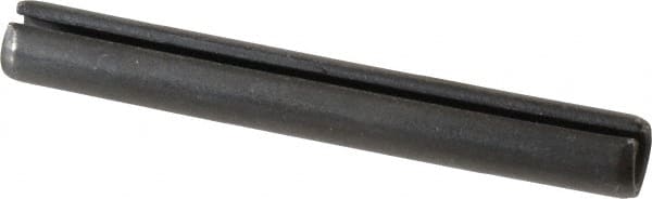 Made in USA - 3/8" Diam x 3" Long Slotted Spring Pin - Grade 1070-1090 Alloy Steel, Black Oxide Finish - Exact Tooling