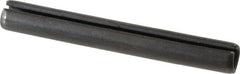 Made in USA - 3/8" Diam x 3" Long Slotted Spring Pin - Grade 1070-1090 Alloy Steel, Black Oxide Finish - Exact Tooling