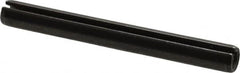Made in USA - 3/8" Diam x 3-1/2" Long Slotted Spring Pin - Grade 1070-1090 Alloy Steel, Black Oxide Finish - Exact Tooling