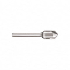 SGS - 1" Head Diam, 1/2" Shank Diam, 3 Flute 60° Solid Carbide Countersink - Exact Tooling