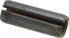 Made in USA - 7/16" Diam x 1-1/4" Long Slotted Spring Pin - Grade 1070-1090 Alloy Steel, Black Oxide Finish - Exact Tooling