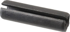 Made in USA - 7/16" Diam x 1-1/2" Long Slotted Spring Pin - Grade 1070-1090 Alloy Steel, Black Oxide Finish - Exact Tooling