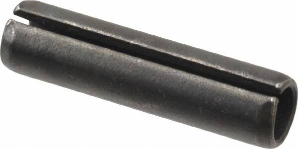 Made in USA - 7/16" Diam x 1-3/4" Long Slotted Spring Pin - Grade 1070-1090 Alloy Steel, Black Oxide Finish - Exact Tooling