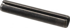 Made in USA - 7/16" Diam x 2-1/2" Long Slotted Spring Pin - Grade 1070-1090 Alloy Steel, Black Oxide Finish - Exact Tooling