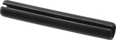Made in USA - 7/16" Diam x 3" Long Slotted Spring Pin - Grade 1070-1090 Alloy Steel, Black Oxide Finish - Exact Tooling