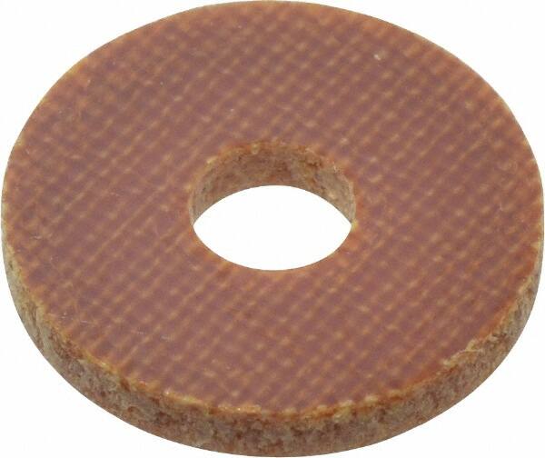 Made in USA - #6 Screw, Grade LE Phenolic Standard Flat Washer - 0.152" ID x 1/2" OD, 0.063" Thick, Plain Finish - Exact Tooling