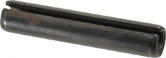 Made in USA - 1/2" Diam x 2-1/2" Long Slotted Spring Pin - Grade 1070-1090 Alloy Steel, Black Oxide Finish - Exact Tooling