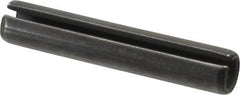 Made in USA - 1/2" Diam x 2-3/4" Long Slotted Spring Pin - Grade 1070-1090 Alloy Steel, Black Oxide Finish - Exact Tooling
