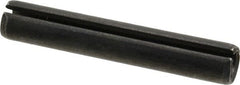 Made in USA - 1/2" Diam x 3" Long Slotted Spring Pin - Grade 1070-1090 Alloy Steel, Black Oxide Finish - Exact Tooling