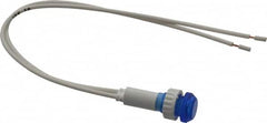 ACI - 12 V Blue Lens Indicating Light - Round Lens, Leads Connector, 31.6" OAL x 13.5" Wide - Exact Tooling