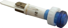 ACI - 12 V Blue Lens Indicating Light - Round Lens, Blade Connector, 52.6" OAL x 13.5" Wide - Exact Tooling