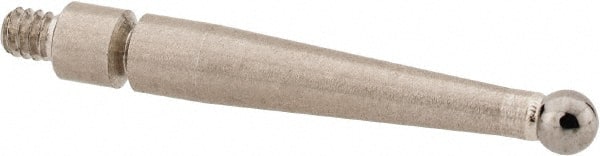 Mitutoyo - 2mm Ball Diam, Carbide, Ball Test Indicator Contact Point - 0.79" Contact Point Length, Use with Mitutoyo 513 Series Dial Test Indicators - Exact Tooling