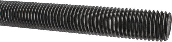 Made in USA - 7/8-9 UNC (Coarse), 3' Long, Low Carbon Steel Threaded Rod - Oil Finish Finish, Right Hand Thread - Exact Tooling