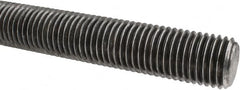 Made in USA - 1-8 UNC (Coarse), 3' Long, Low Carbon Steel Threaded Rod - Oil Finish Finish, Right Hand Thread - Exact Tooling