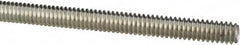 Made in USA - 1/4-20 UNC (Coarse), 3' Long, Low Carbon Steel Threaded Rod - Zinc-Plated Finish, Right Hand Thread - Exact Tooling