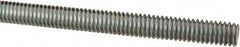 Made in USA - 5/16-18 UNC (Coarse), 3' Long, Low Carbon Steel Threaded Rod - Zinc-Plated Finish, Right Hand Thread - Exact Tooling