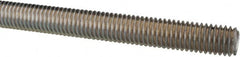 Made in USA - 1/2-13 UNC (Coarse), 3' Long, Low Carbon Steel Threaded Rod - Zinc-Plated Finish, Right Hand Thread - Exact Tooling