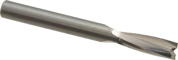 Onsrud - 1/4" Cutting Diam x 3/4" Length of Cut, 2 Flute, Upcut Spiral Router Bit - Uncoated, Right Hand Cut, Solid Carbide, 2-1/2" OAL x 1/4" Shank Diam, Double Edge, 11° Helix Angle - Exact Tooling