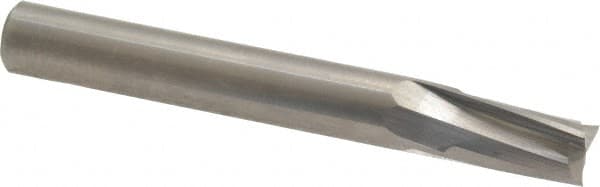 Onsrud - 3/8" Cutting Diam x 5/8" Length of Cut, 3 Flute, Upcut Spiral Router Bit - Uncoated, Right Hand Cut, Solid Carbide, 3" OAL x 3/8" Shank Diam, Three Edge, 10° Helix Angle - Exact Tooling